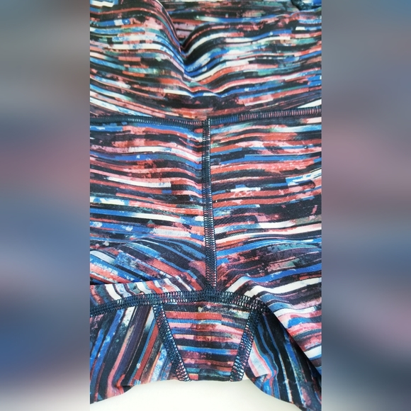 Lululemon Train Times 7/8 Leggings Hinshu Alpine White Multi/Black Mesh NEW NWOT - Picture 7 of 16